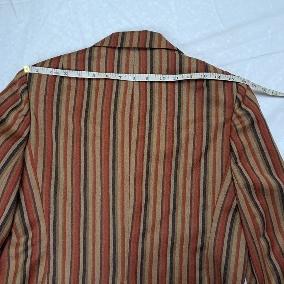 VINTAGE Bernard Cowan pure virgin wool Striped Blazer - Picture 14 of 14